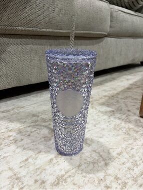 Starbucks Iridescent Lavender Studded Cold Cup with Straw